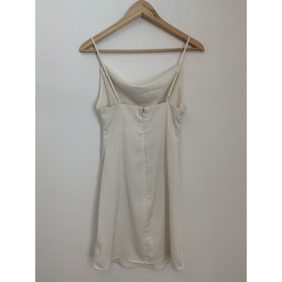 Urban Outfitters Mallory Cowl Neck Slip Dress White Sz S Slinky Wedding 90s Insp - Picture 4 of 12
